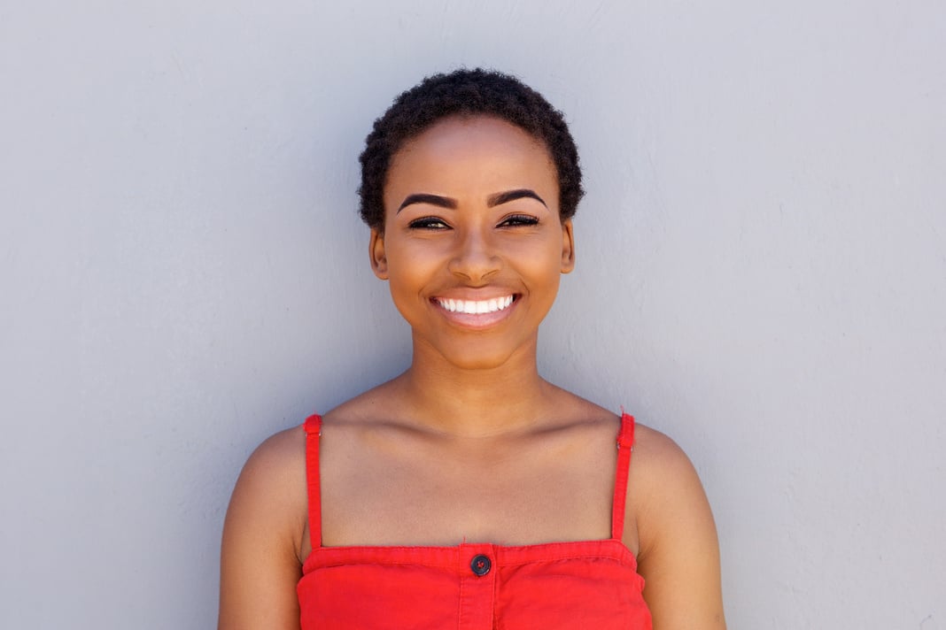 Attractive Young Black Woman Smiling